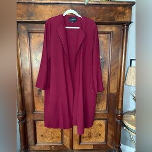 EUC Lafayette 148 New York- Burgundy 100% Wool Coat. Size L